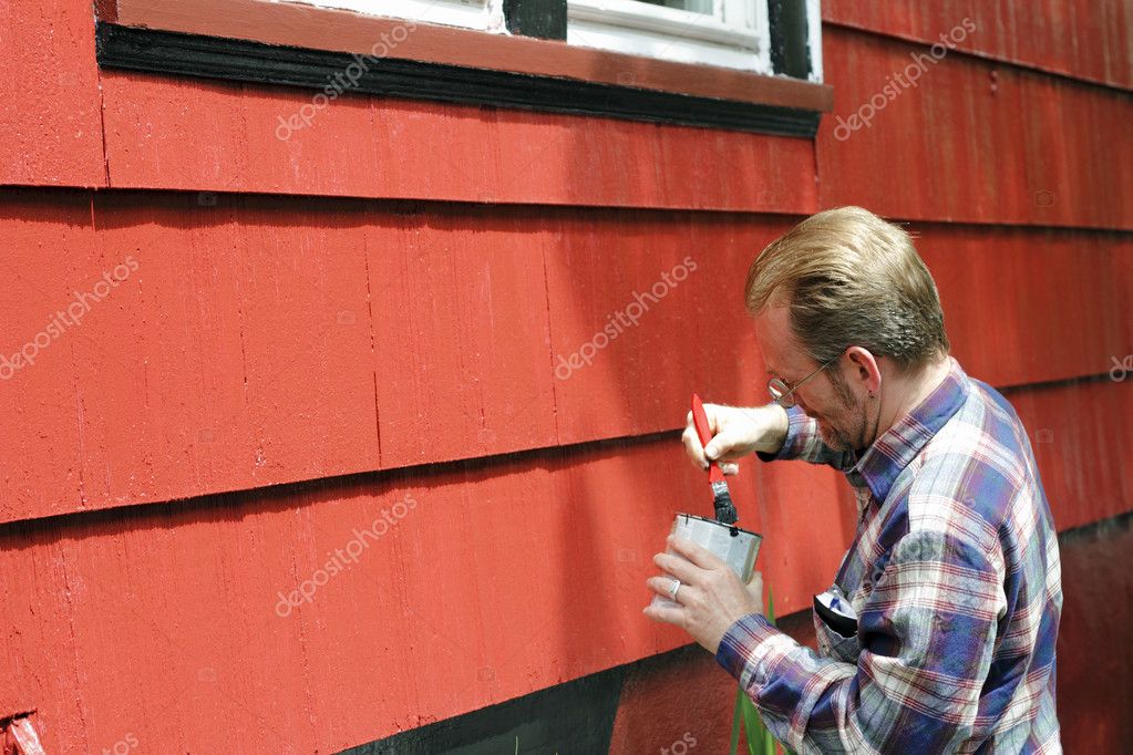 Exterior trim after sanding, scraping, and fresh paint